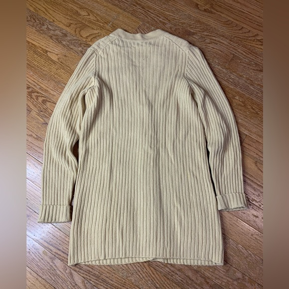 VTG Trimingham’s Bermuda Scottish Cashmere Cardigan Ribbed Tan/Yellow/Beige M - Picture 4 of 7